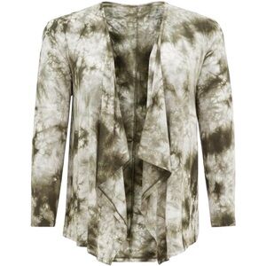 NWT Torrid Olive Tie Dye Drape Front Cardigan